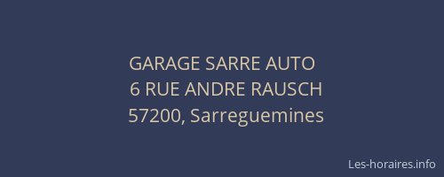 GARAGE SARRE AUTO