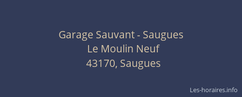 Garage Sauvant - Saugues