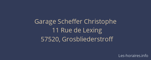Garage Scheffer Christophe