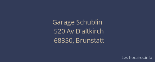 Garage Schublin