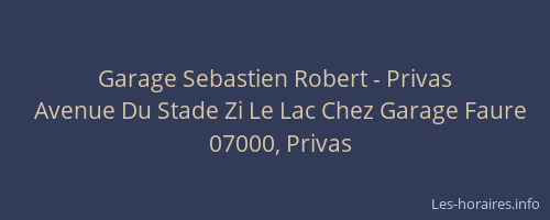 Garage Sebastien Robert - Privas