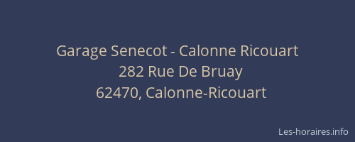 Garage Senecot - Calonne Ricouart
