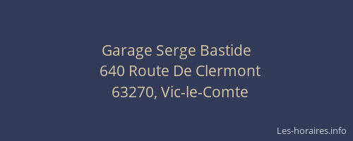 Garage Serge Bastide