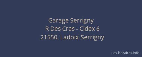 Garage Serrigny