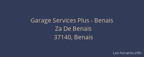 Garage Services Plus - Benais