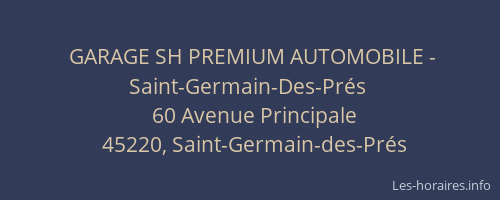 GARAGE SH PREMIUM AUTOMOBILE - Saint-Germain-Des-Prés