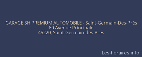 GARAGE SH PREMIUM AUTOMOBILE - Saint-Germain-Des-Prés