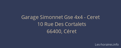Garage Simonnet Gse 4x4 - Ceret