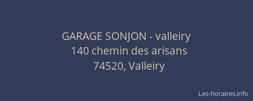 GARAGE SONJON - valleiry