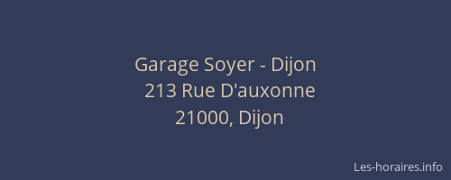 Garage Soyer - Dijon