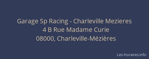 Garage Sp Racing - Charleville Mezieres