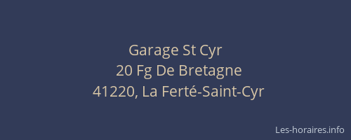 Garage St Cyr