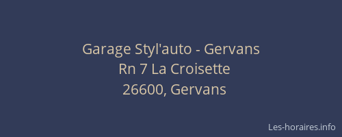 Garage Styl'auto - Gervans