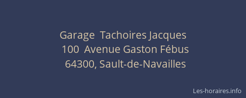 Garage  Tachoires Jacques