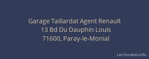 Garage Taillardat Agent Renault
