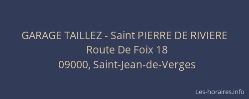 GARAGE TAILLEZ - Saint PIERRE DE RIVIERE