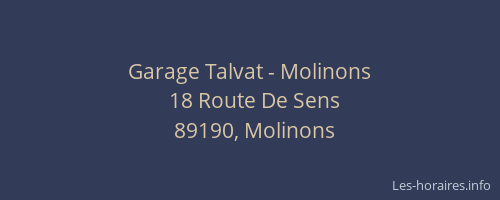 Garage Talvat - Molinons
