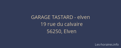 GARAGE TASTARD - elven