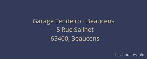 Garage Tendeiro - Beaucens