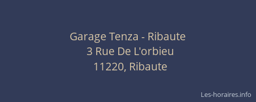 Garage Tenza - Ribaute