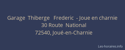 Garage  Thiberge   Frederic  - Joue en charnie