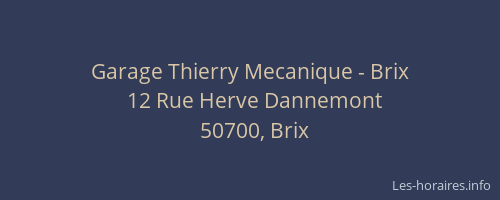 Garage Thierry Mecanique - Brix