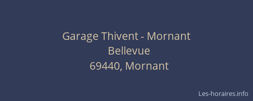 Garage Thivent - Mornant