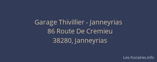 Garage Thivillier - Janneyrias