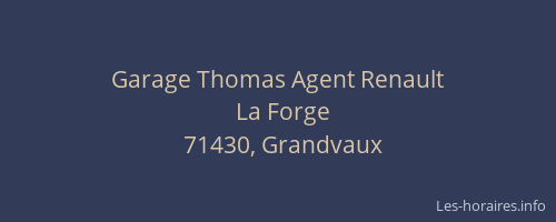 Garage Thomas Agent Renault