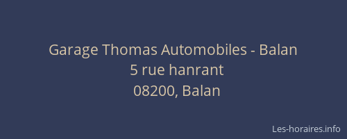 Garage Thomas Automobiles - Balan