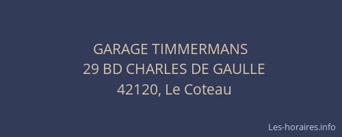 GARAGE TIMMERMANS