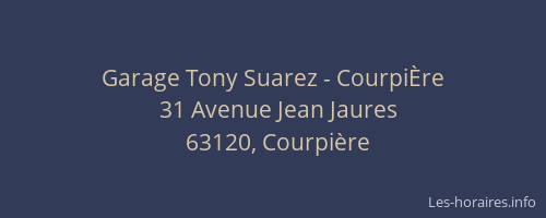 Garage Tony Suarez - CourpiÈre
