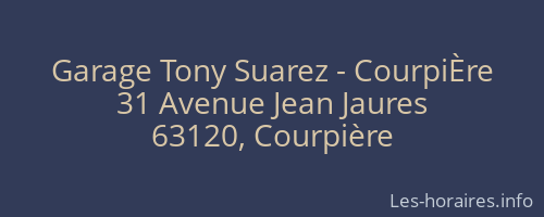Garage Tony Suarez - CourpiÈre