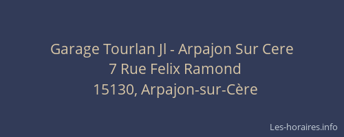 Garage Tourlan Jl - Arpajon Sur Cere