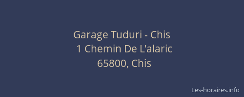 Garage Tuduri - Chis
