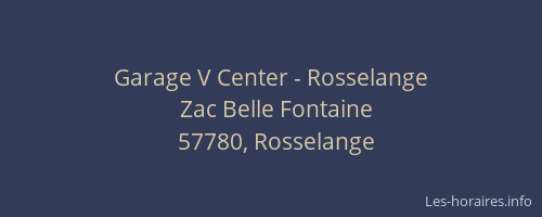 Garage V Center - Rosselange