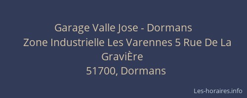Garage Valle Jose - Dormans