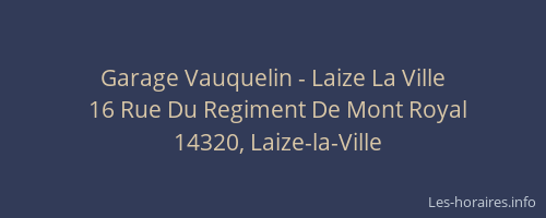 Garage Vauquelin - Laize La Ville