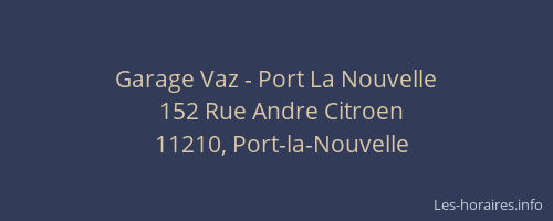 Garage Vaz - Port La Nouvelle