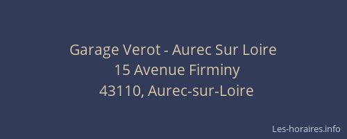 Garage Verot - Aurec Sur Loire