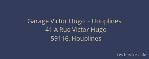 Garage Victor Hugo  - Houplines
