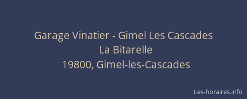 Garage Vinatier - Gimel Les Cascades