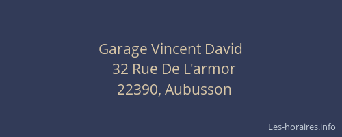 Garage Vincent David