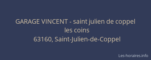 GARAGE VINCENT - saint julien de coppel