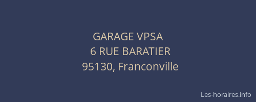 GARAGE VPSA