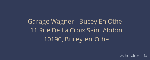 Garage Wagner - Bucey En Othe