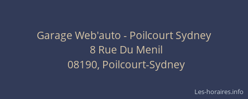 Garage Web'auto - Poilcourt Sydney