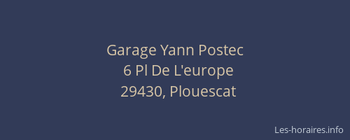 Garage Yann Postec