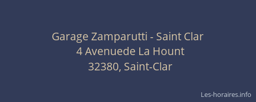 Garage Zamparutti - Saint Clar