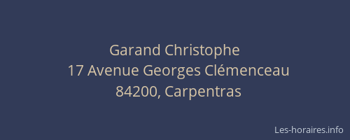 Garand Christophe